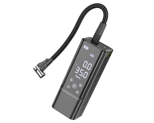 Автомобільний насос HOCO ZP7 Maddy portable smart air pump(5000mAh) Black (6942007614511)