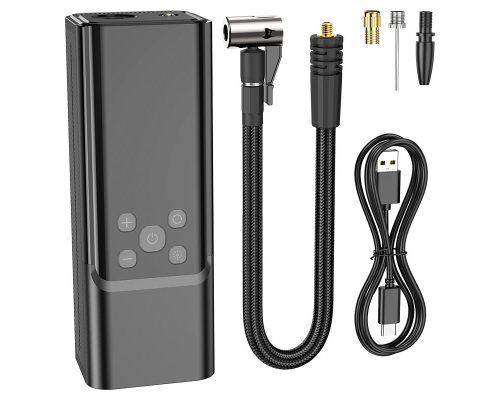 Автомобільний насос HOCO ZP7 Maddy portable smart air pump(5000mAh) Black (6942007614511)