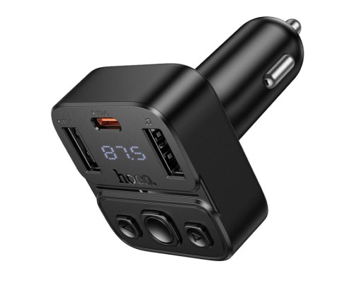 АЗП з FM-модулятором HOCO E87 Delta 35W(1A1C) car BT FM transmitter (6942007658980)