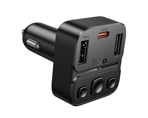 АЗП з FM-модулятором HOCO E87 Delta 35W(1A1C) car BT FM transmitter (6942007658980)