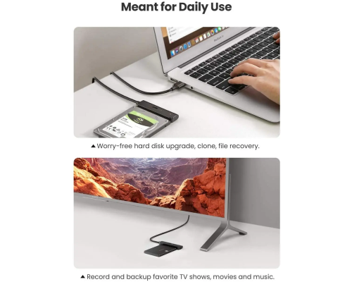 Зовнішня кишеня для накопичувача UGREEN CM321 USB-A to 2.5-Inch SATA Converter 50cm (UGR-70609) (UGR-70609)