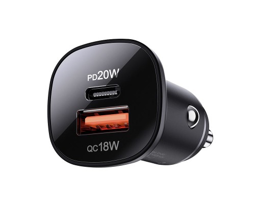 Автомобільний зарядний пристрій ACEFAST B1 mini 38W(USB-C+USB-A) dual-port metal car charger (6974316280330)