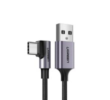 Кабель UGREEN US284 Right Angle USB-A to USB-C Cable 3m (Space Gray) (UGR-70255) (UGR-70255)