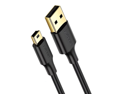 Кабель UGREEN USB 2.0 A Male to Mini 5 Pin Male Cable 1.5m (Black) (UGR-10385)