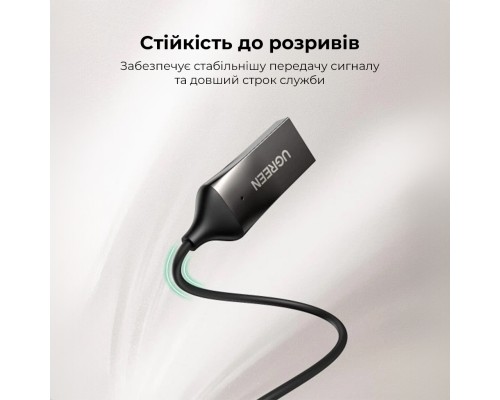 Bluetooth-ресивер UGREEN CM309 Bluetooth Car Receiver Aux with Mic Space Gray (UGR-70601) 