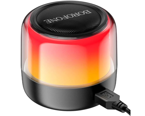 Портативна колонка BOROFONE BP12 Colorful BT wired 2-in-1 computer speaker Black (6974443387179)