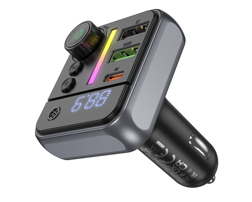 АЗП з FM-модулятором BOROFONE BC50  Ascenso PD20W+QC3.0 car BT FM transmitter Black (6941991115257)