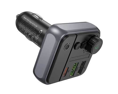 АЗП з FM-модулятором BOROFONE BC50  Ascenso PD20W+QC3.0 car BT FM transmitter Black (6941991115257)