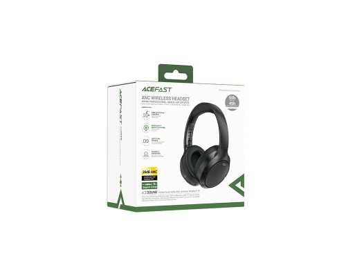 Бездротові накладні навушники ACEFAST H6 active noise reduction wireless headset Black (6974316283683)