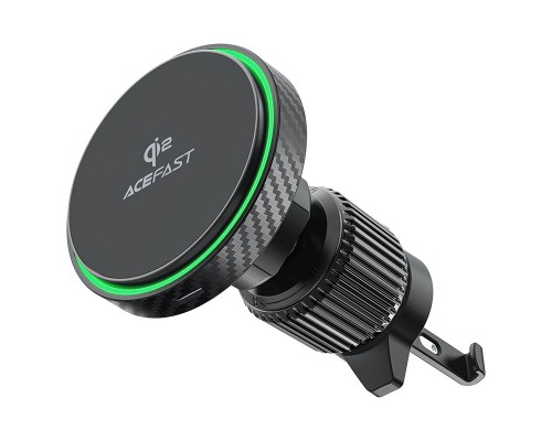 Автотримач для телефона з БЗП ACEFAST D33 Qi2 magnetic wireless charging car holder for air vent Black (6974316280293)