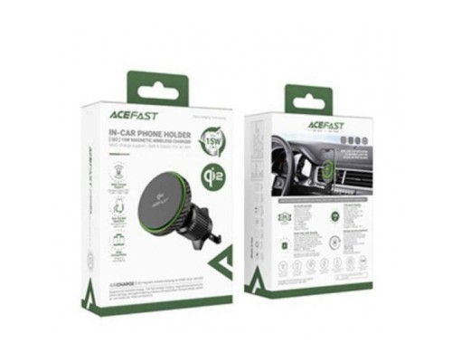 Автотримач для телефона з БЗП ACEFAST D33 Qi2 magnetic wireless charging car holder for air vent Black (6974316280293)