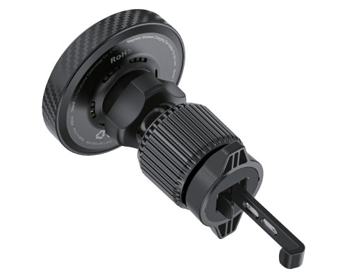 Автотримач для телефона з БЗП ACEFAST D33 Qi2 magnetic wireless charging car holder for air vent Black (6974316280293)