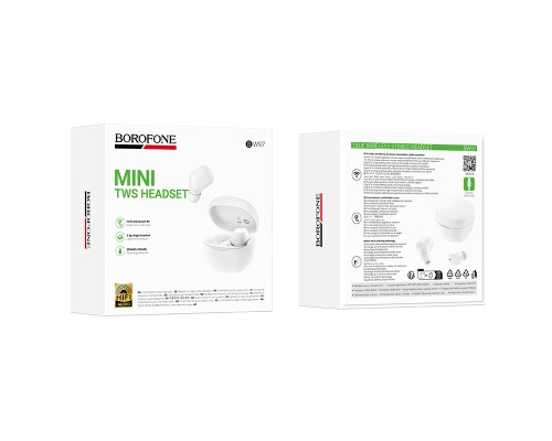 Бездротові навушники TWS BOROFONE BW97 Clear White (6941991125607)