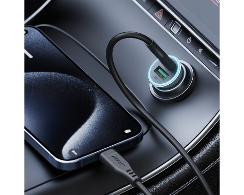 Автомобільний зарядний пристрій ACEFAST B16 95W (USB-A+USB-C) dual port metal car charger set (P5) Metal Gray (6974316285304)