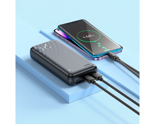 Зовнішній акумулятор HOCO J123A Element power bank(20000mAh) Black (6942007612067)