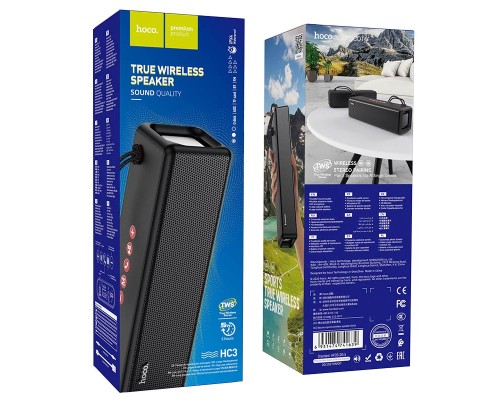 Портативна колонка HOCO HC3 Bounce sports wireless speaker Black (6931474741639)