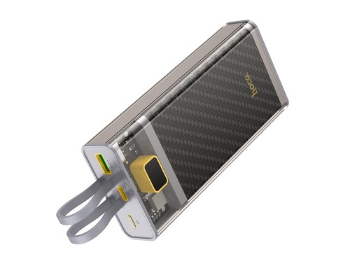 Зовнішній акумулятор HOCO J104A Discovery edition 22.5W fully compatible power bank with cable(20000mAh) Gray (6931474788962)