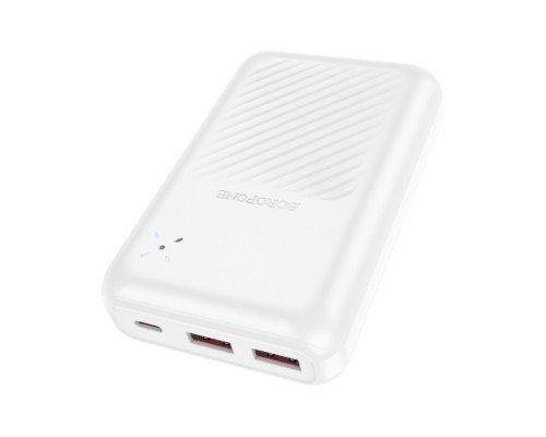 Зовнішній акумулятор BOROFONE BJ30A Starlight 22.5W+PD20W fully compatible power bank(20000mAh) White (6941991118296)
