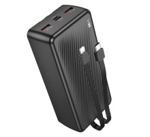 Зовнішній акумулятор BOROFONE BJ57B Graceful 22.5W+PD20W fully compatible power bank with cable(30000mAh) Black (6941991116469)