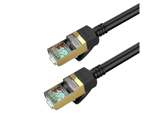 Мережевий кабель HOCO US02 Level pure copper gigabit ethernet cable(L=3M) Black (6931474761965)