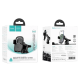 Автотримач для телефона з БЗП HOCO HW32 Crown push-type wireless charging car holder (center console) Black Metal Gray (6942007646949)