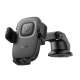 Автотримач для телефона з БЗП HOCO HW32 Crown push-type wireless charging car holder (center console) Black Metal Gray (6942007646949)