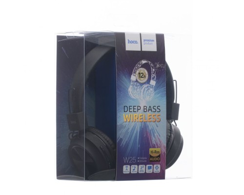 Бездротові накладні навушники HOCO W25 Promise wireless headphones Black (6931474710062)