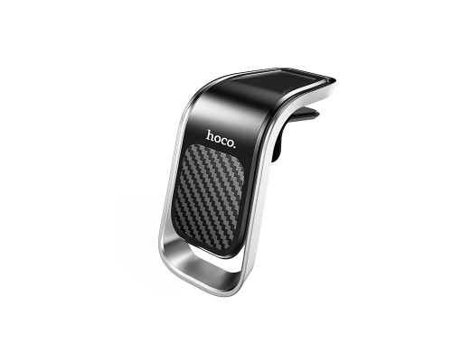 Автотримач для телефона HOCO CA74 Universe air outlet magnetic car holder Black+Silver (6931474733924)