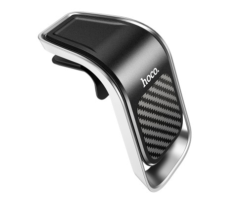 Автотримач для телефона HOCO CA74 Universe air outlet magnetic car holder Black+Silver (6931474733924)