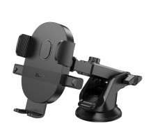 Автотримач для телефона HOCO H19 Mighty one-button car holder(center console) Black (6942007601580)
