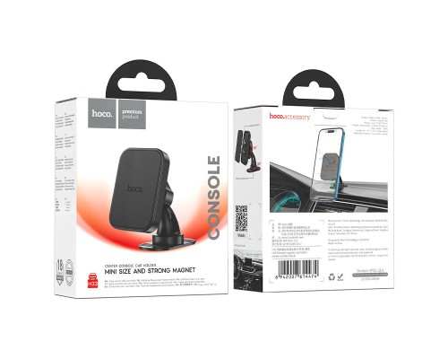 Автотримач для телефона HOCO H33 Cheetah magnetic car holder(center console) Black (6942007614474)