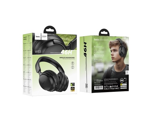 Бездротові накладні навушники HOCO W53 Tone BT headphones Classic Black (6942007646574)