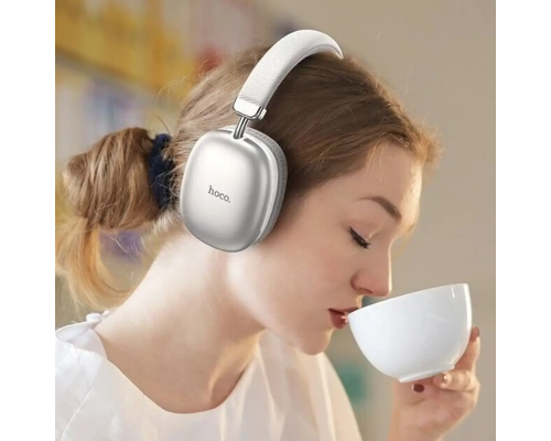 Бездротові накладні навушники HOCO W35 wireless headphones Silver (6931474766250)