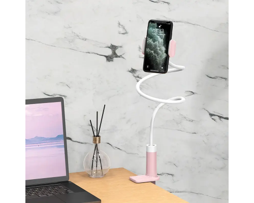 Тримач для телефона HOCO PH23 Balu mobile phone stand Pink White (6931474719416)