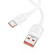 Кабель HOCO X115 Surpass 100W fast charging data cable Type-C White (6942007651981)