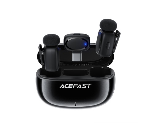 Бездротова мікрофонна система ACEFAST R2 dual-mic (Type-C) Black (6974316284901)