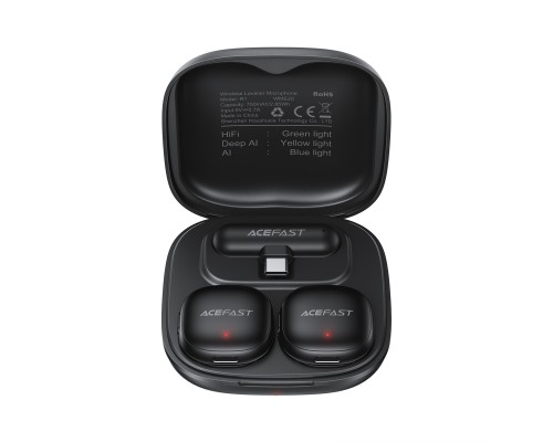Бездротова мікрофонна система ACEFAST R1 dual-mic (Type-C) Black (6974316284895)
