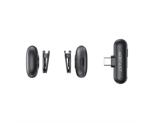 Бездротова мікрофонна система ACEFAST R1 dual-mic (Type-C) Black (6974316284895)