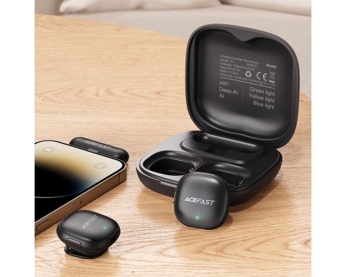 Бездротова мікрофонна система ACEFAST R1 dual-mic (Type-C) Black (6974316284895)