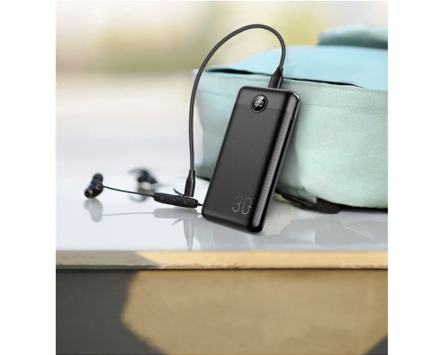 Зовнішній акумулятор VEGER 30000 mAh PD QC3.0 3A 20W L30 (W3008PD) black (VG-W3008PD)