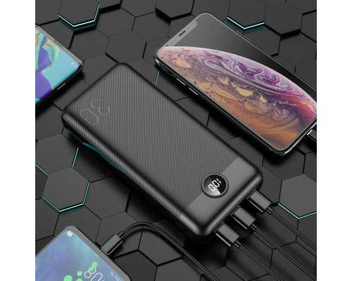 Зовнішній акумулятор VEGER 30000 mAh PD QC3.0 3A 20W L30 (W3008PD) black (VG-W3008PD)