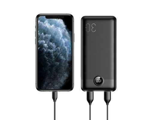 Зовнішній акумулятор VEGER 30000 mAh PD QC3.0 3A 20W L30 (W3008PD) black (VG-W3008PD)