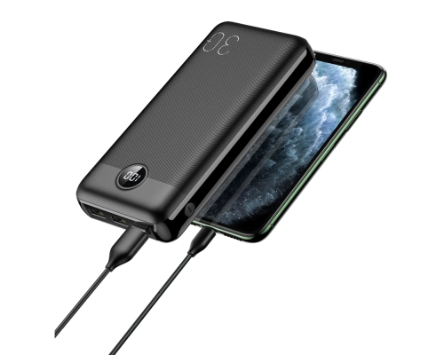 Зовнішній акумулятор VEGER 30000 mAh PD QC3.0 3A 20W L30 (W3008PD) black (VG-W3008PD)
