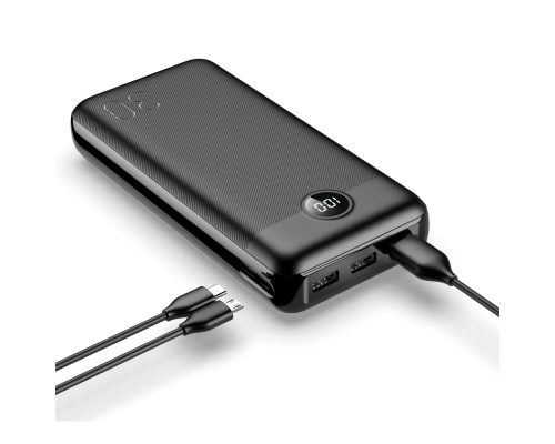 Зовнішній акумулятор VEGER 30000 mAh PD QC3.0 3A 20W L30 (W3008PD) black (VG-W3008PD)