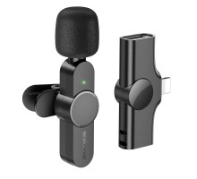 Бездротова мікрофонна система BOROFONE BFK12 Trophy lavalier (Lightning) Black (6941991106385)