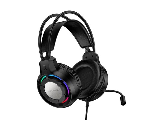 Навушники ігрові BOROFONE BO112 Wave gaming headphones Black (6941991124648)