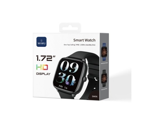 Смарт-годинник WIWU Smart Watch SW06 Black (6977703656701)