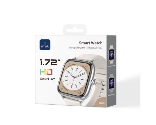 Смарт-годинник WIWU Smart Watch SW06 Silver (6977703656718)