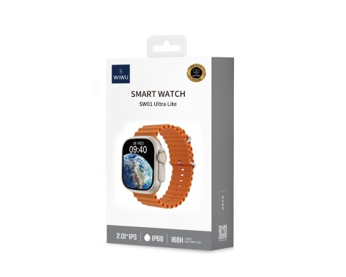 Смарт-годинник WIWU SW01 Ultra Lite Silver (6976975614983)