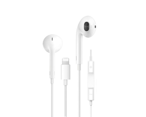 Навушники дротові WIWU EB302 Wired Earphone (Lightning) (bluetoothe mode) White (6973218933054)